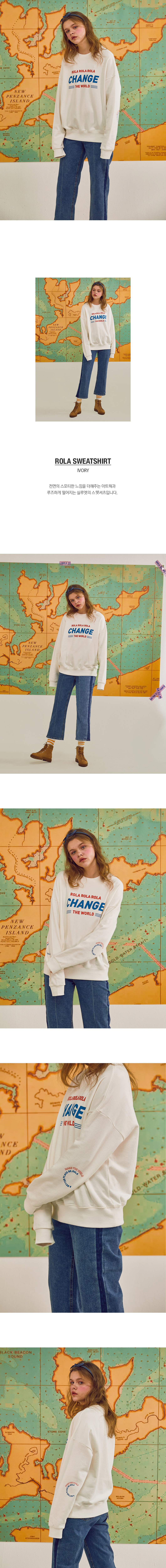 로라로라(ROLAROLA) (TS-18103)ROLA SCOUT SWEATSHIRT IVORY