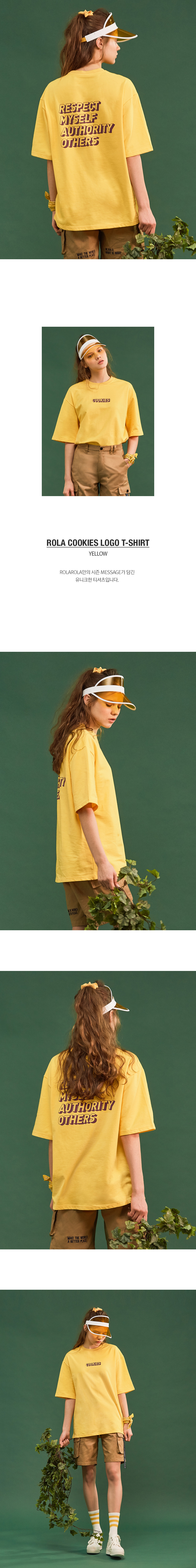 로라로라(ROLAROLA) (TS-18301)ROLA COOKIES LOGO T-SHIRT YELLOW