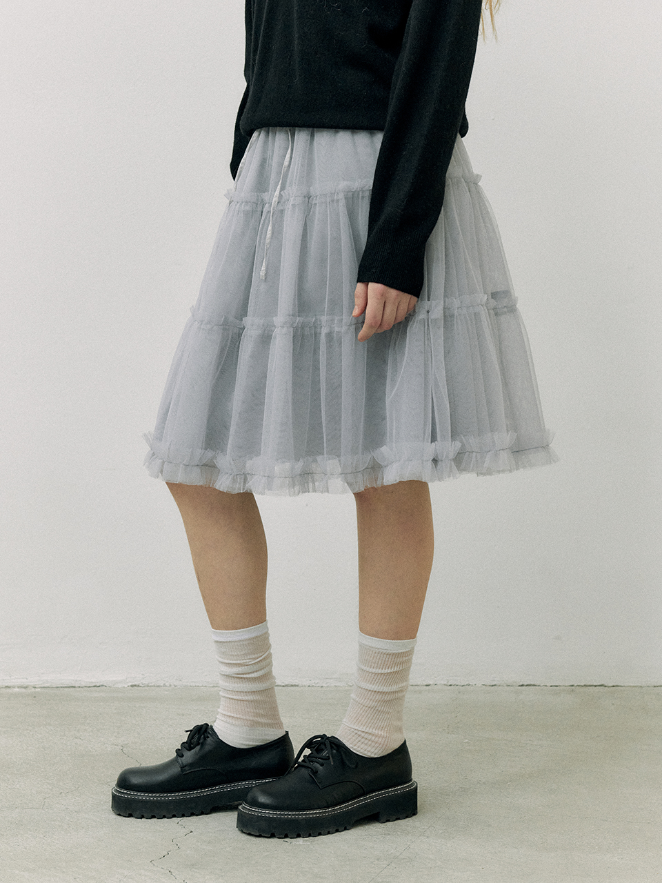 ROLAROLA ■ TUTU MIDI SKIRT TUTU MIDI SKIRT GRAY - ROLAROLA | 60% - Asian Fashion Online
