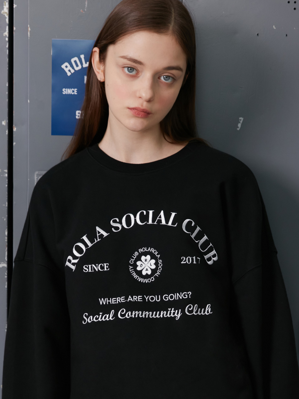(TS-21524) ROLA SOCIAL CLUB SWEATSHIRT BLACK