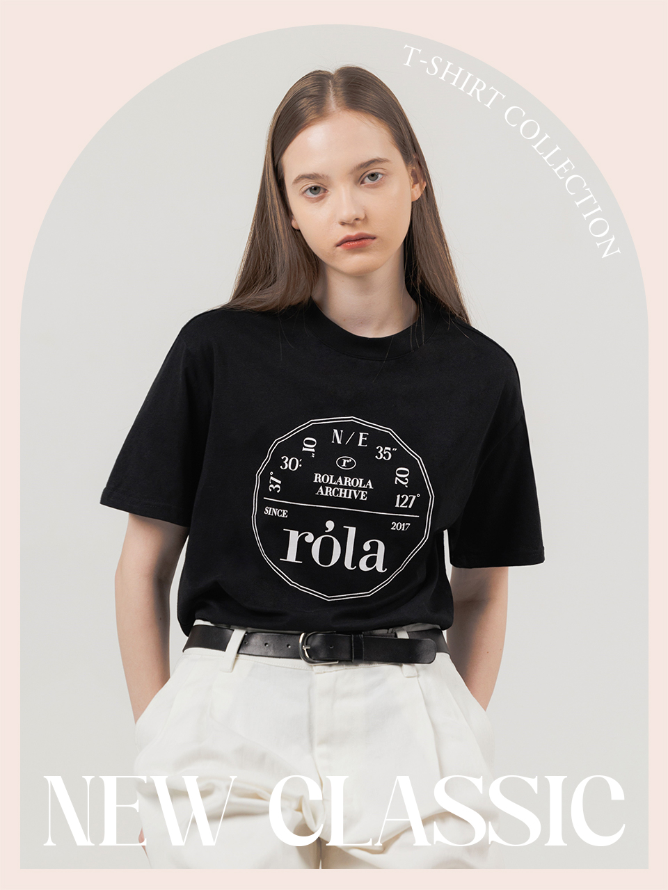 ROLA ROUND LOGO T-SHIRT BLACK
