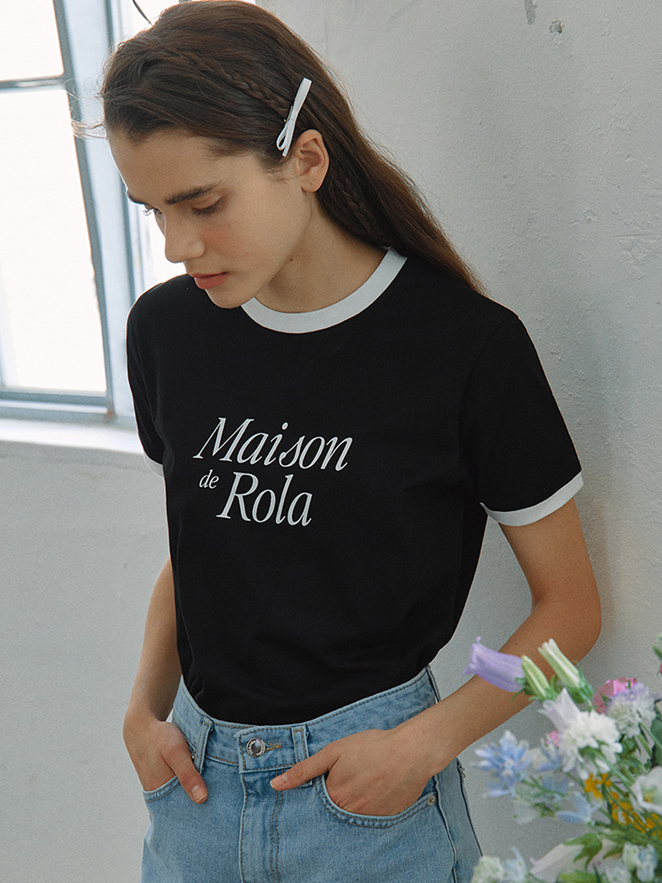 MAISON DE ROLA T-SHIRT BLACK