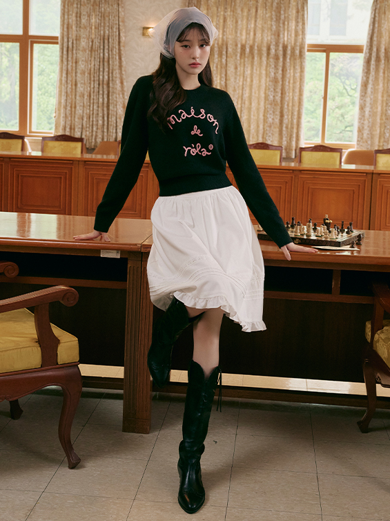 ROLAROLA ♥ LAYERED WRAP SKIRT/追跡付 로라로라