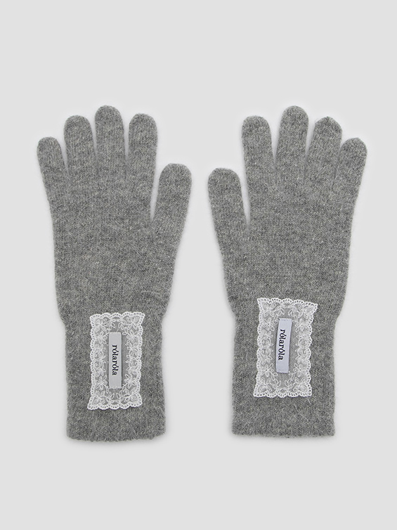 ♥ROLAROLA ♥ RIBBON ANGORA GLOVES 로라로라(ROLAROLA) RIBBON ANGORA GLOVES BLACK - 사이즈