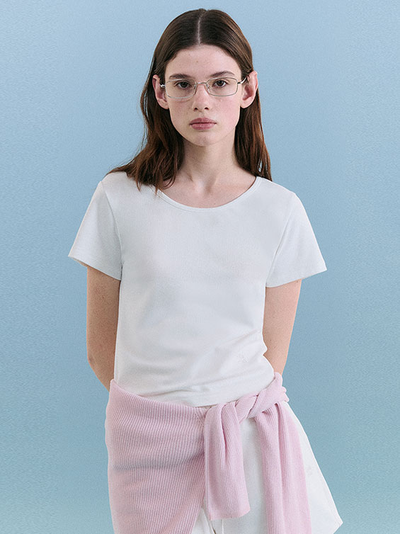 ★2025SS新作★ROLAROLA★NUBASIC STANDARD ROUND NECK T-SHIRT MUSINSA | ROLAROLA NUBASIC ROUND NECK T-SHIRT WHITE
