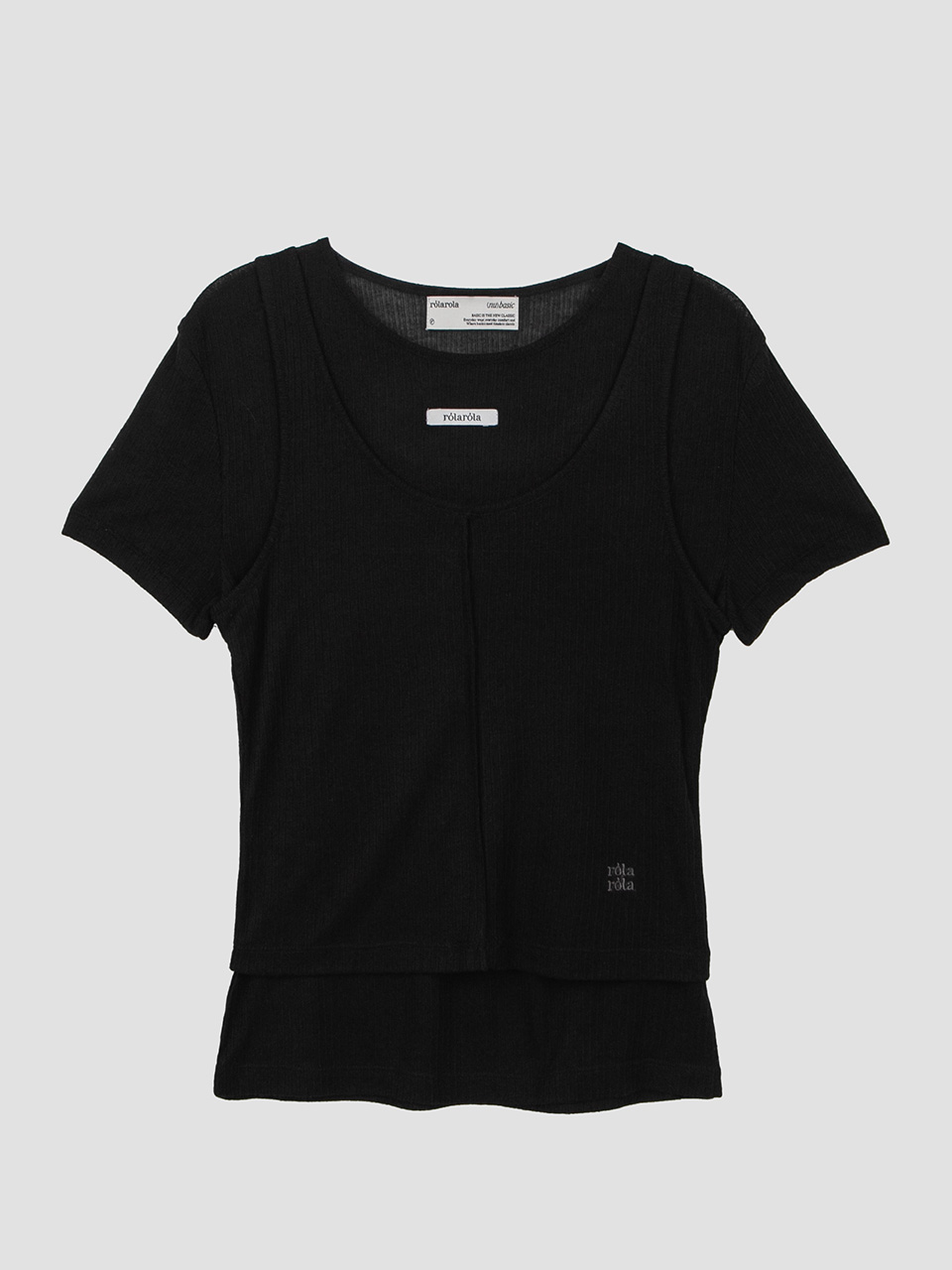 【ROLAROLA】NUBASIC TENCEL HALF T-SHIRT SET GRAY 로라로라