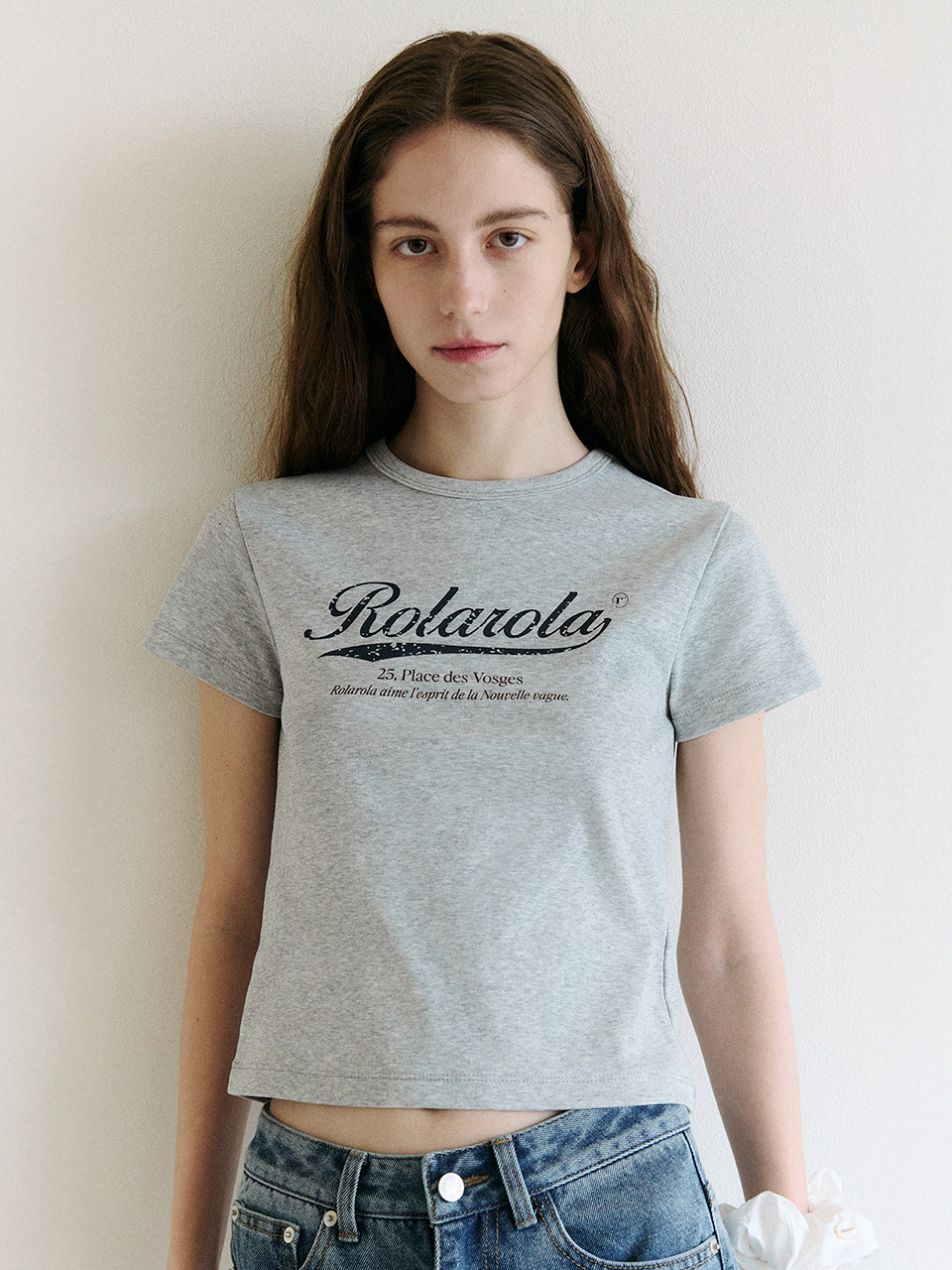Tシャツ・カットソー ROLAROLA VINTAGE LOGO HALF T-SHIRT 4BUK193 로라로라