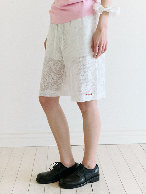 レースナイロンパンツ【ROLAROLA】LACE TRACK SHORT PANTS★2色 割引セール 20％OFF】LUZeSOMBRA/ルースイソンブラ タフタ