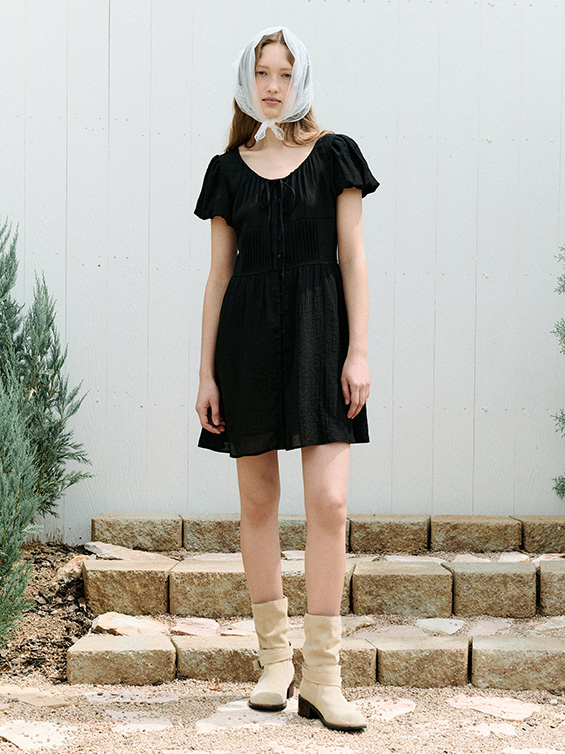 ★rolarola★ RIBBON LACE MINI ONEPIECE BLACK 로라로라