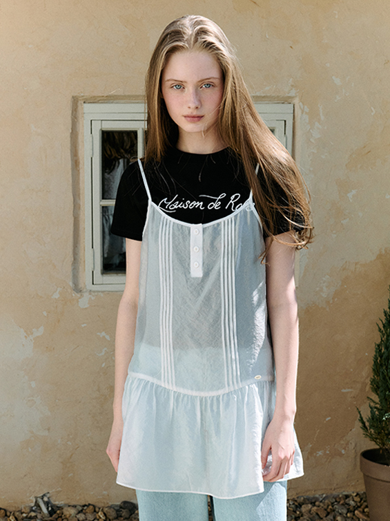 【rolarola】韓国人気★ ROSE STRAP SLEEVELESS ONEPIECE rolarola Rose Strap Sleeveless Onepiece