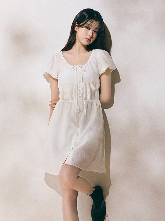 新作★アイドル着用【rolarola】RIBBON LACE MINI ONEPIECE★3色 チチカカ エコフレンドリーコットン×ラクノウ刺繍ワンピース